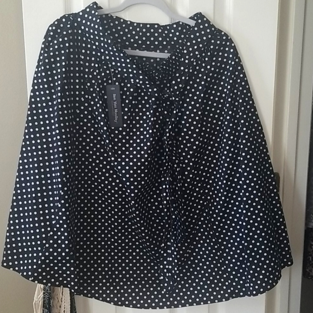 Midi polka dot skirt
